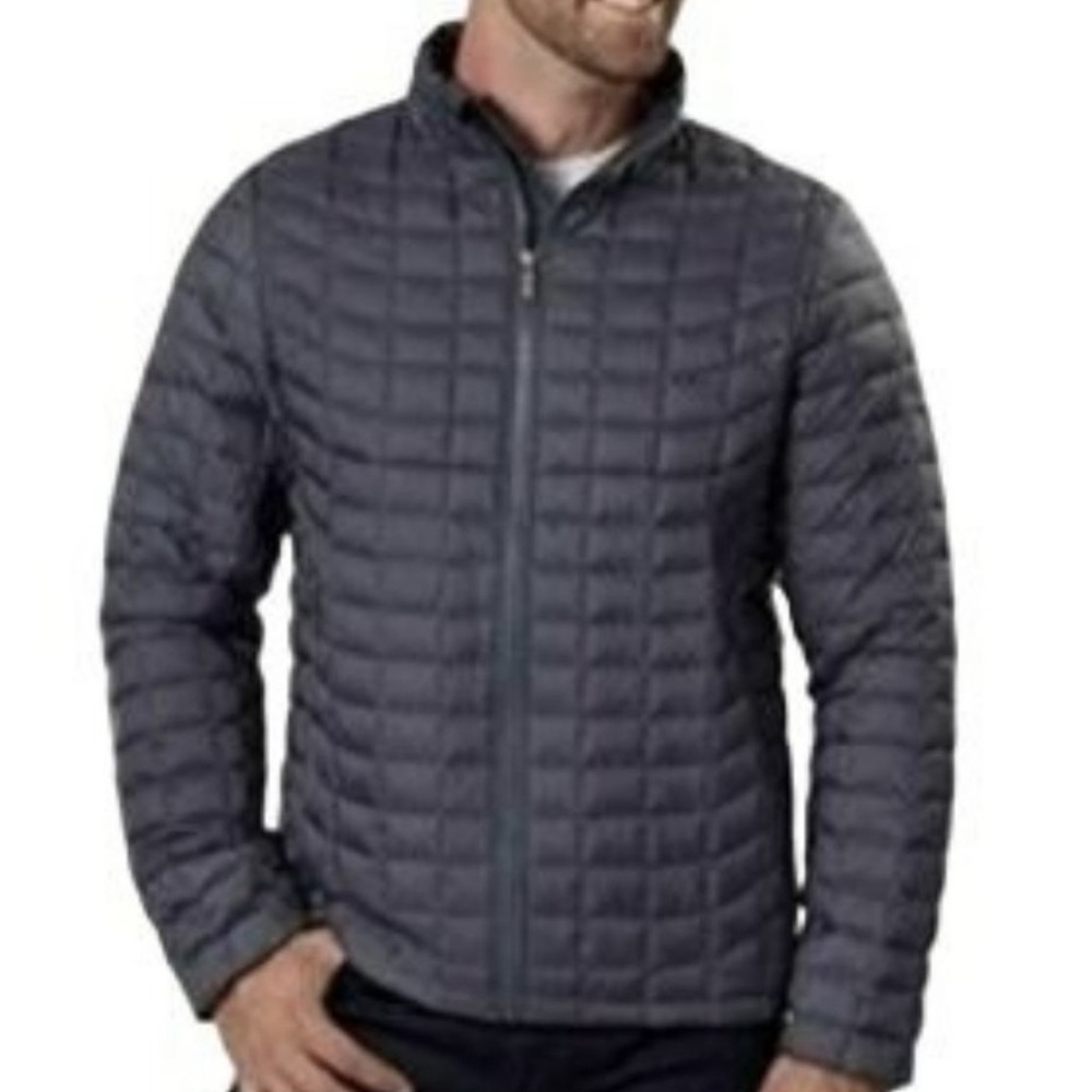 Ben Sherman Men's Gray Quilted Puffer Jacket Size M Lightweight Full Zip